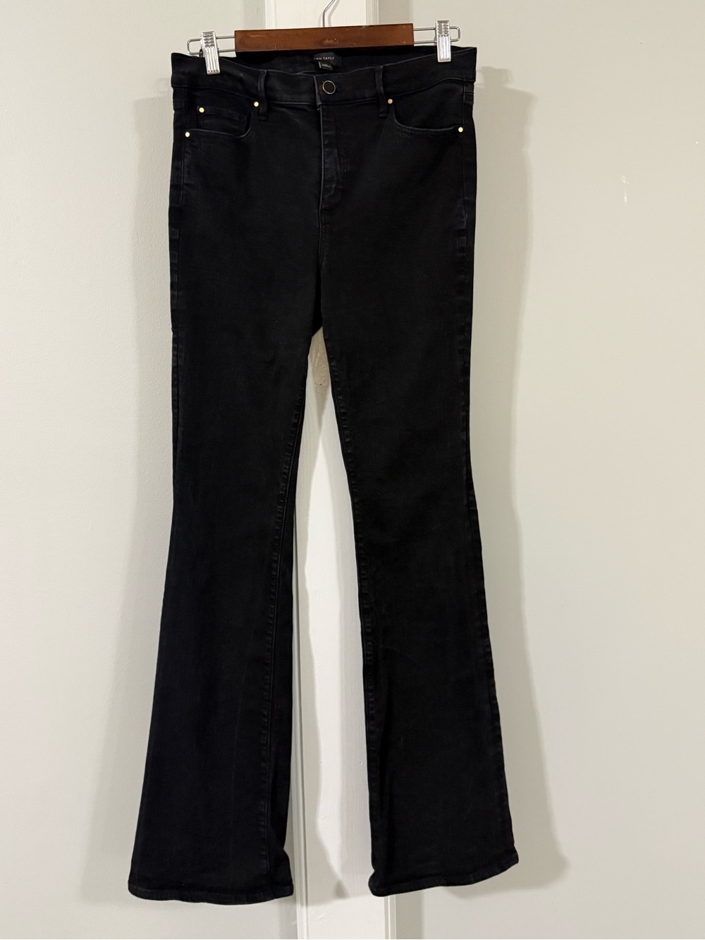 Ann Taylor Black Mid Rise Bootcut Jeans, 10T